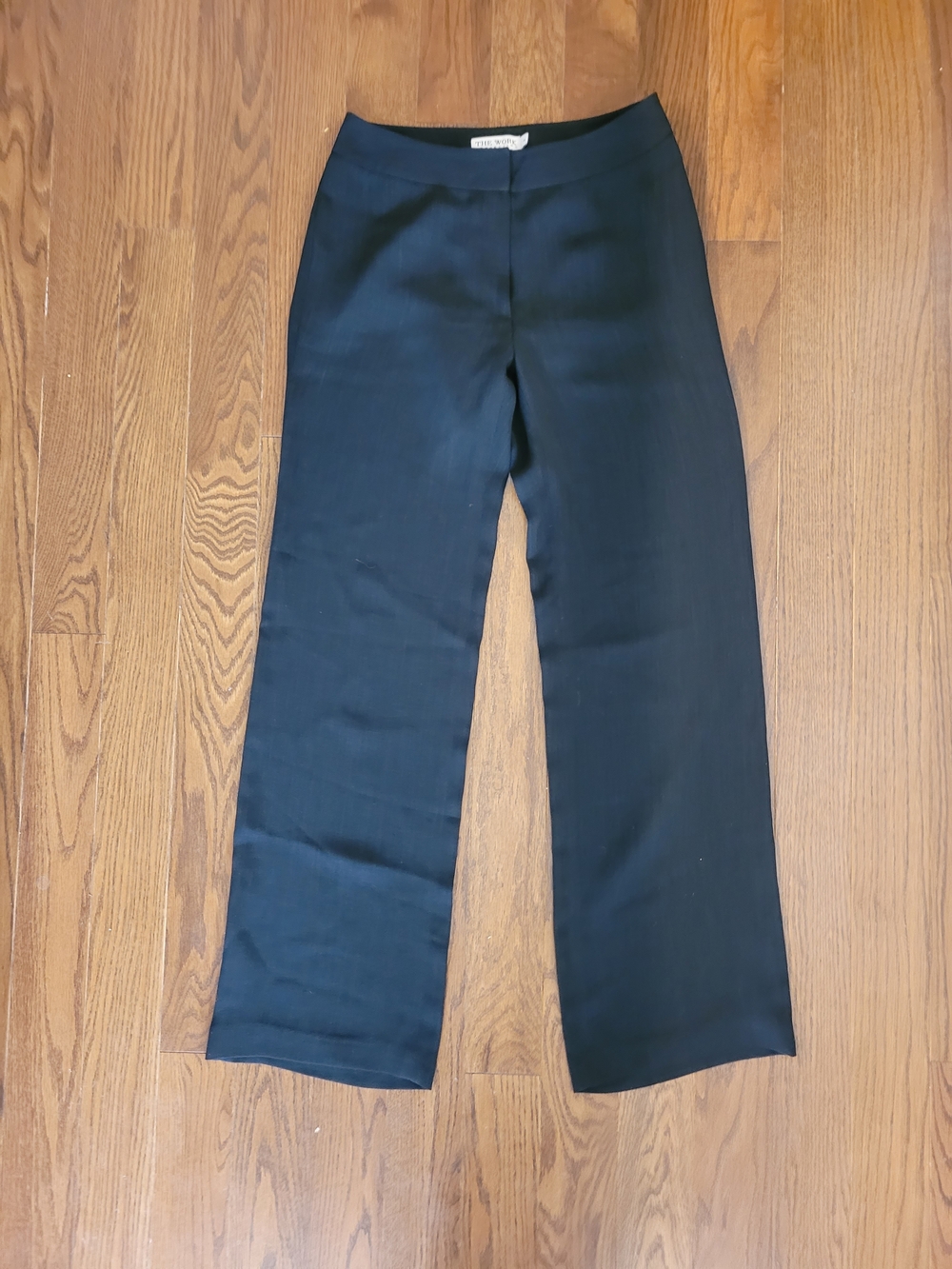 Black Crepe Wide Leg Dress Pants